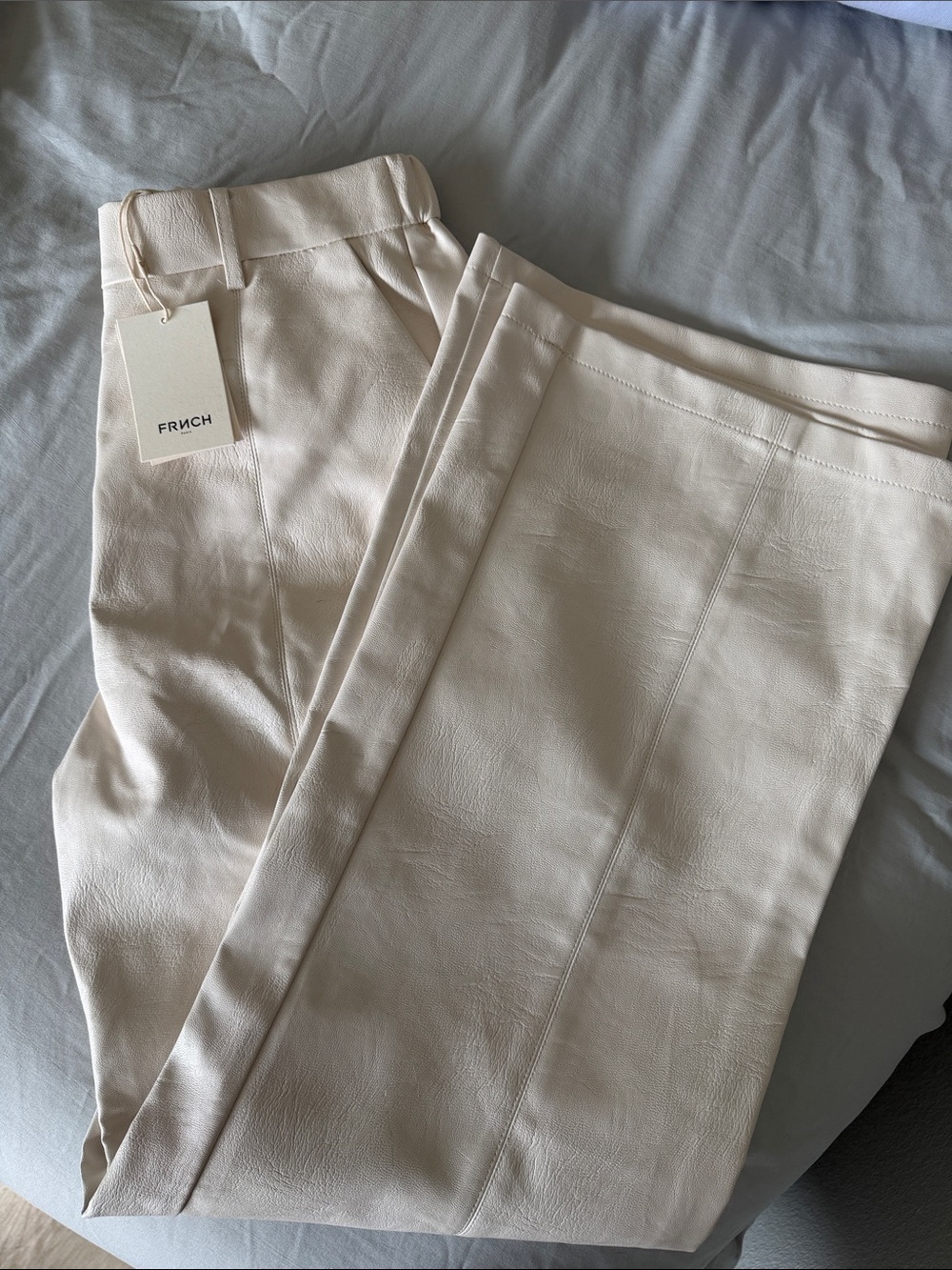 *DIY opportunity* FRNCH Cream Pleather Pants